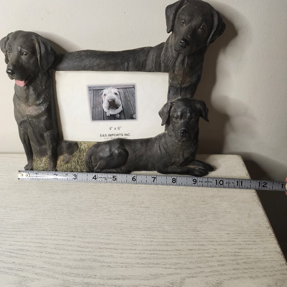 Black Labrador Dog Picture Frame 4×6 E&S Imports‎ - Picture 8 of 8